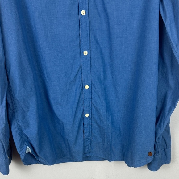 Scotch & Soda 100% Cotton Men's Blue Casual Button-Down Shirt Size XL - Picture 10 of 14